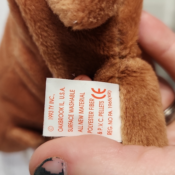 🕸Vintage TY Beanie Baby Original Cubbie the Bear Tag Errors - Picture 7 of 9